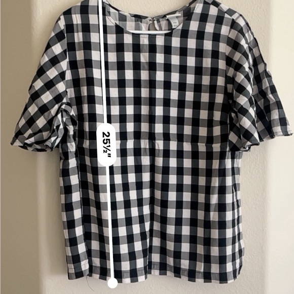 A NEW DAY Black and White Gingham Short Sleeve Blouse Women’s XXL - Picture 8 of 9